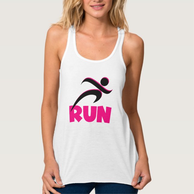 SPRINGA Rosa Fitness Running Linne Med Racerback (Framsida)