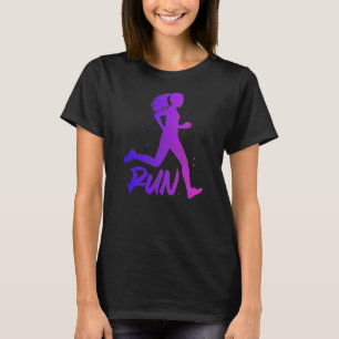 Springa Running Girl Marathon Track and Fält Sprin T Shirt