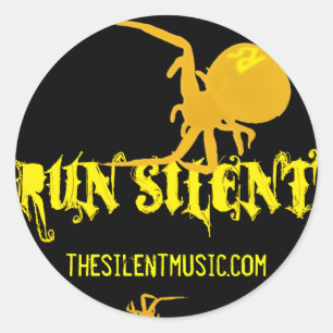 Springa Silent Round Sticker Runt Klistermärke