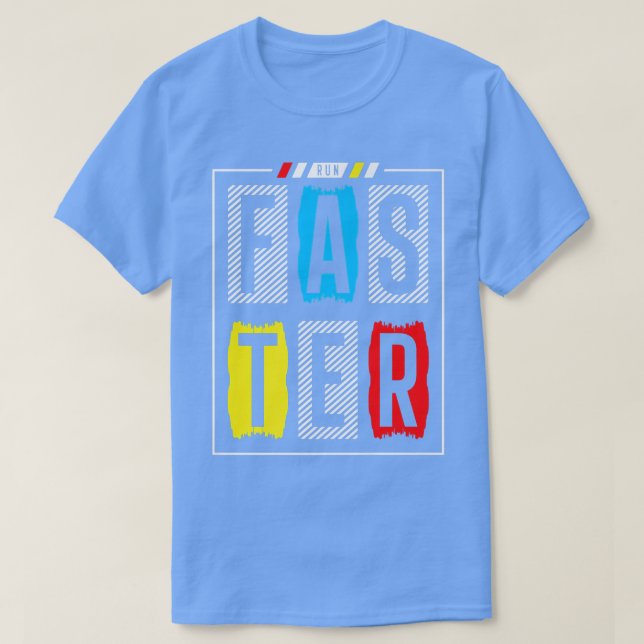 Springa snabbare - aldrig Ge uppåt - Stimulans - I T Shirt (Design framsida)