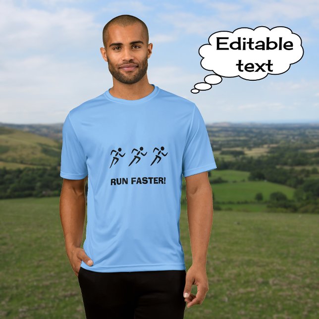 Springa snabbare tre motiverade springer t shirt ('Carolina' blue)