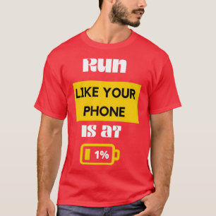 Springa som din Mobil är på 10000 Ord  T Shirt