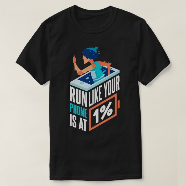 Springa som din Mobil är på 1 Springers Cross coun T Shirt (Design framsida)