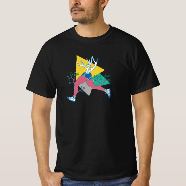 Springa som en Hjort T Shirt (Framsida)