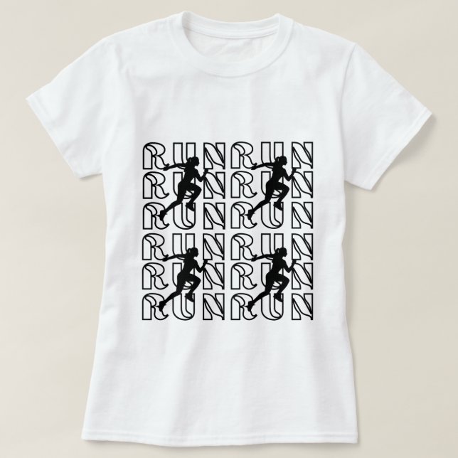 Springa som en tjej T-shirt (Design framsida)