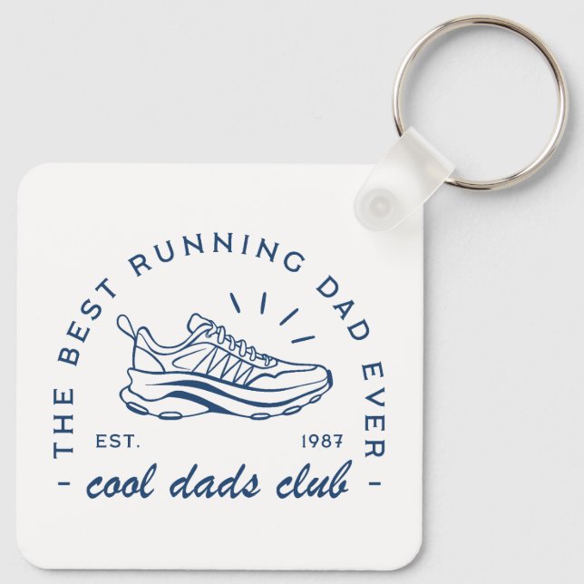 Springa som kör coola pappa klubb med bästa spring nyckelring (Baksida)