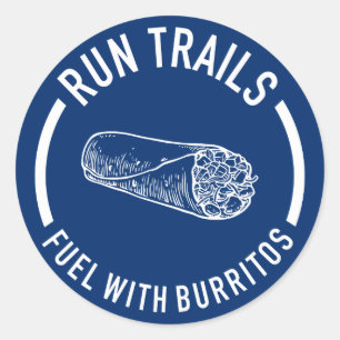 Springa-spår, bränsle med burritos runt klistermärke