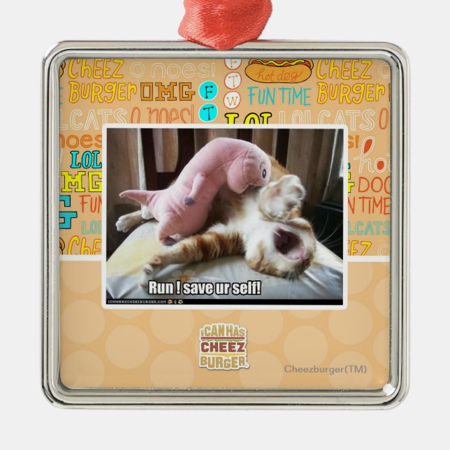 Springa! Sparaursjälv! Julgransprydnad Metall (Framsidan)