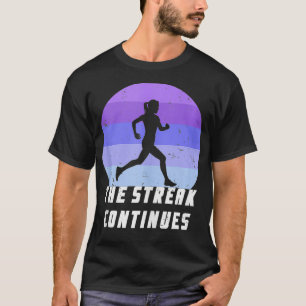 Springa Streak 365 som kör Silhouette-motten Sprin T Shirt