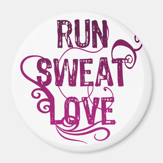 Springa Sweat Kärlek Magnet (Framsidan)