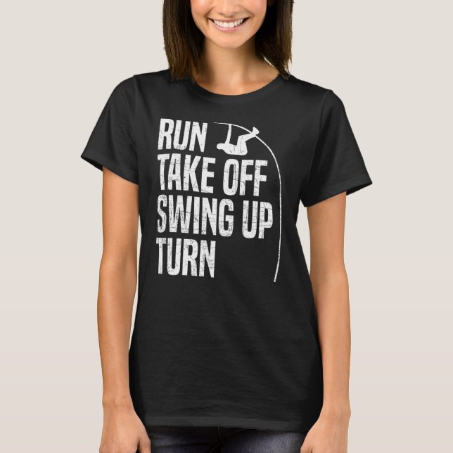 Springa, ta av sväng upp sväng höftpolsveva t shirt (Framsida)