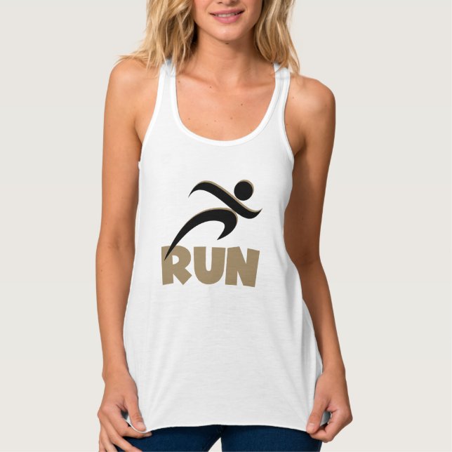 SPRINGA Tan Fitness Running Linne Med Racerback (Framsida)
