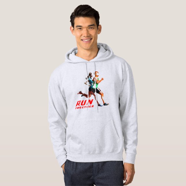 Springa Tillsammans | Herrhoodie Hoodie (Hel framsida)
