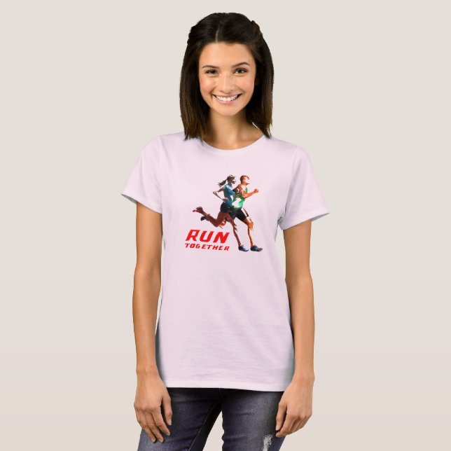 Springa tillsammans | Kvinnor T Shirt (Hel framsida)