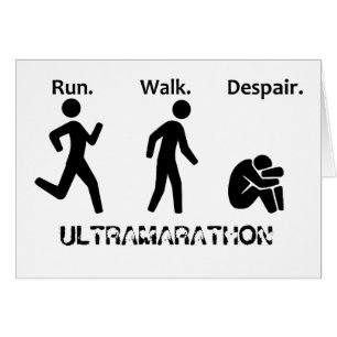 Springa Walk Despair Hälsningskort