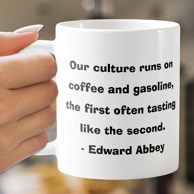 Springan Kultur om offerttexten för kaffe Kaffemugg (Skapare uppladdad)