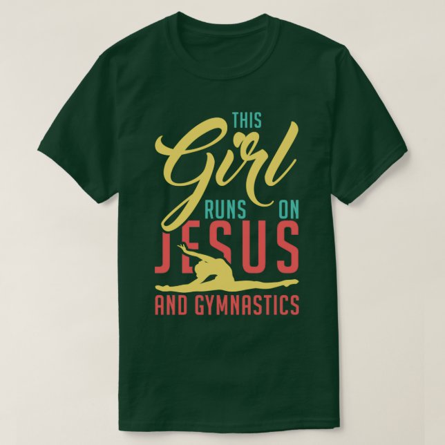 Springan om Jesus och Gymnastics Gymnast Wom T Shirt (Design framsida)