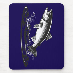 springande atlantlax fisk musmatta