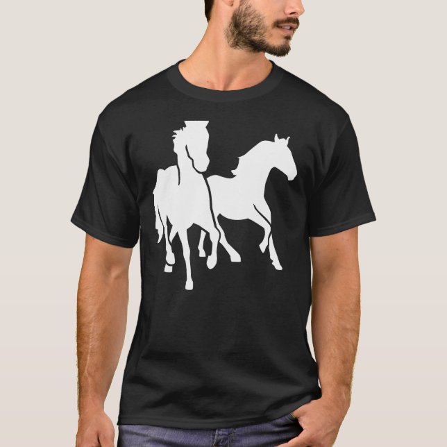 Springande hästar t shirt (Framsida)