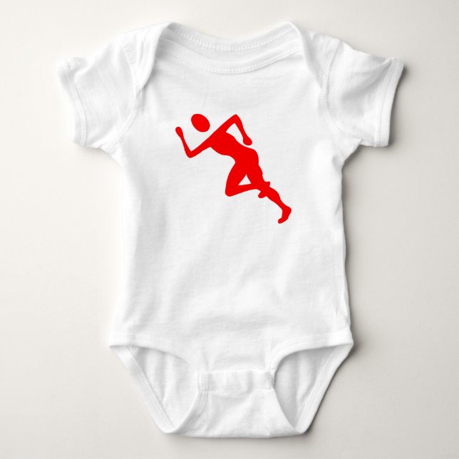 Springande - Rött Tee Shirt (Framsida)