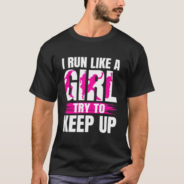 Springar För Jag Springar Som Försöker Hänga Med T Shirt (Framsida)