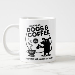 Springar på hundar och kaffe jumbo mugg