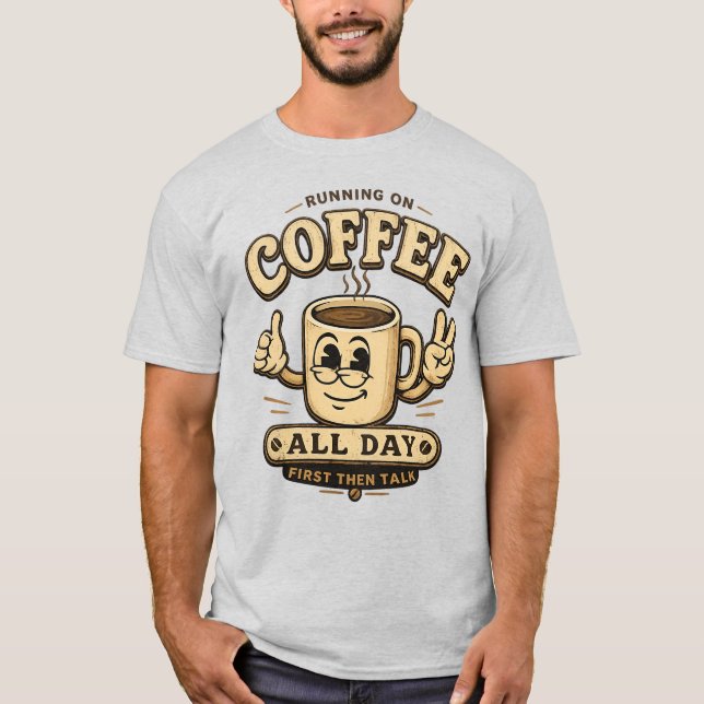 Springar På Kaffe Hela Dagen Rolig Kaffe Tröja (Framsida)