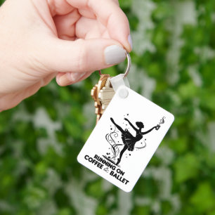 Springar På Kaffe Och Balett Rolig Lärare Dansar Nyckelring