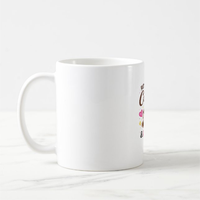 Springar på kaffe och kaos — Söt kaffekoppdesign Kaffemugg (Vänster)