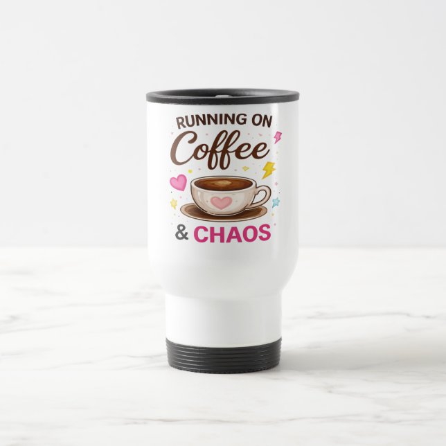 Springar på kaffe och kaos — Sött kaffekoppdesign Resemugg (Center)