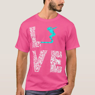 Springboard Diver Board Kärlek Diver Platform Divi T Shirt