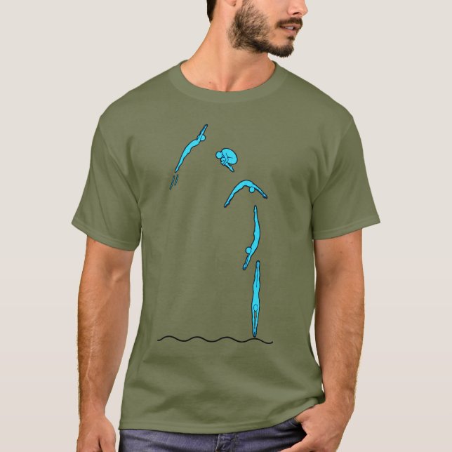 SpringBoard, Högt Hopp och Simning T Shirt (Framsida)