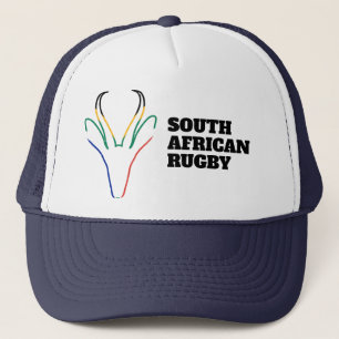 Springbok Ansikte South Afrika Flagga Färg Keps