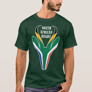 Springbok Ansikte South Afrika Flagga T Shirt