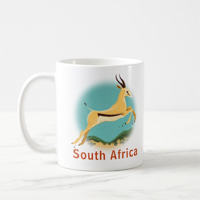 Springbok in South Africa Kaffemugg (Vänster)