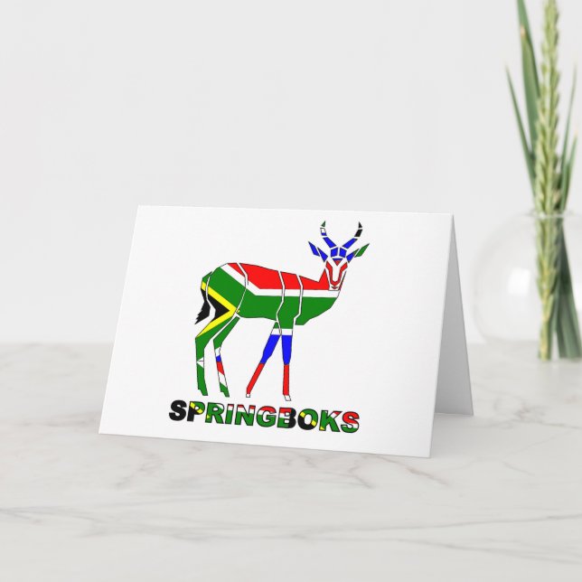 Springboks Rugby Birthday Card Kort (Framsida)