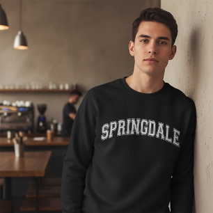 SPRINGDALE Universitetstila Amerikanska College Lång Ärmad Tröja