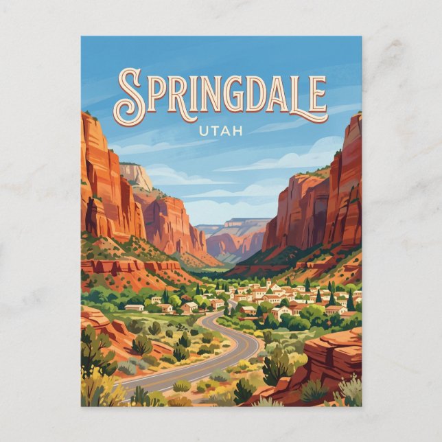 Springdale USA Vykort (Framsida)