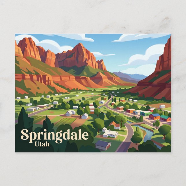 Springdale USA Vykort (Framsida)