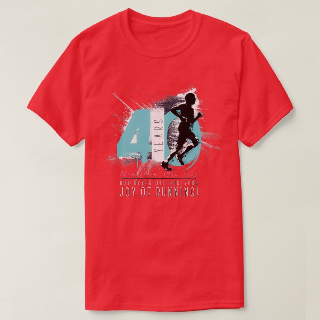 Springer 40:e födelsedagen t shirt (Design framsida)