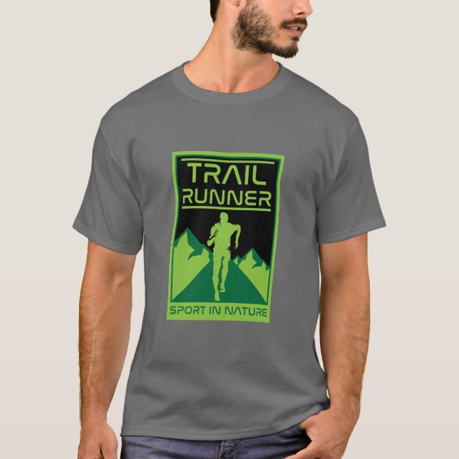 Springer av idrott i naturen t shirt (Framsida)