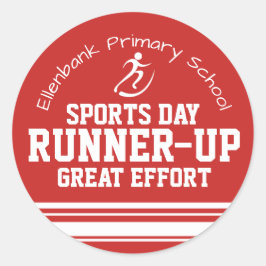 Springer belöning för underbar ansträngning under  runt klistermärke