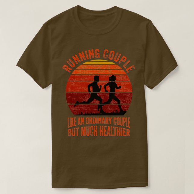 Springer Couple Hus and Maka Sunset Mate Jogger Te T Shirt (Design framsida)