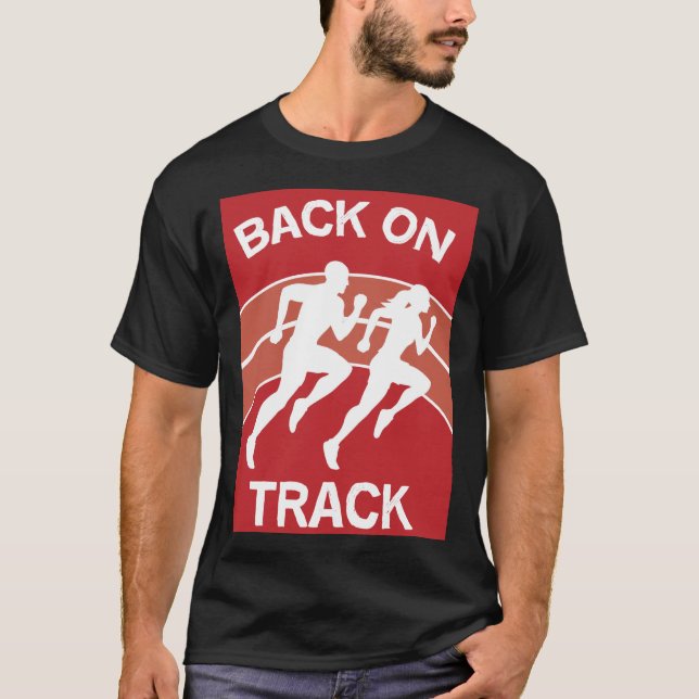 Springer för Athletic Track | Spåra Idrottsmän | S T Shirt (Framsida)