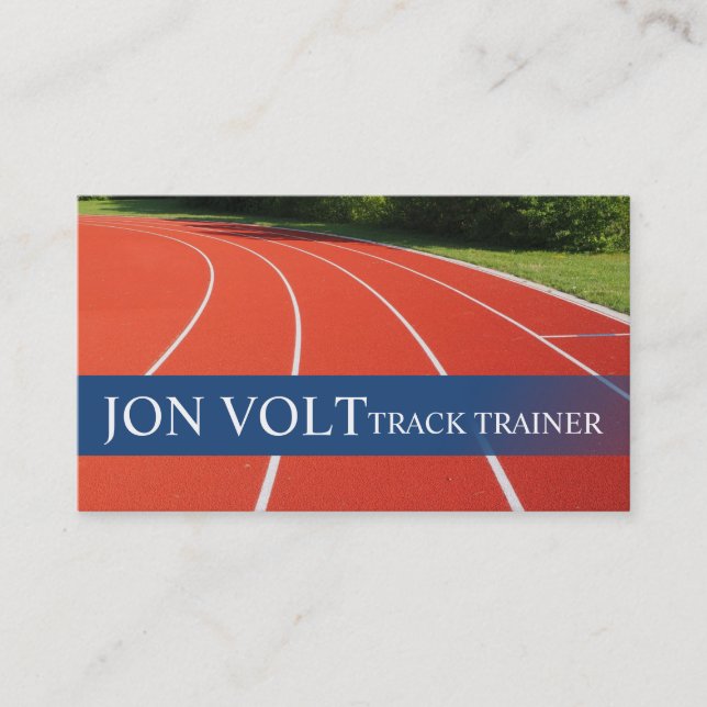 Springer för spårtränare Athletics Tävling Visitkort (Framsida)