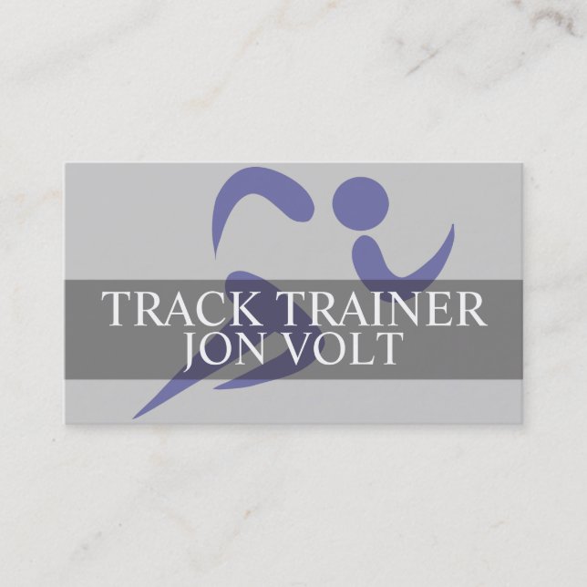 Springer för spårtränare Athletics Tävling Visitkort (Framsida)