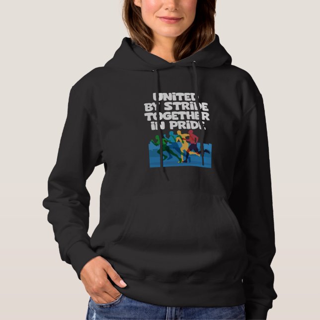 Springer förenade med streck tillsammans i Pridet  T Shirt (Framsida)