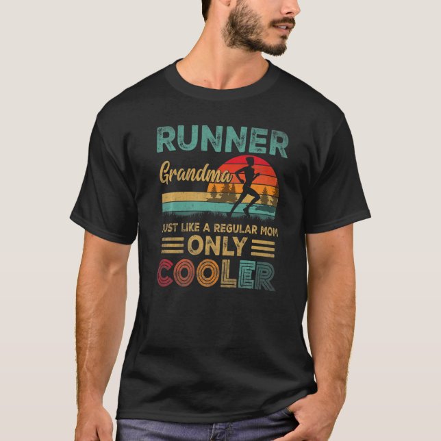 Springer Grandma Marathon Running Jogger Mor T Shirt (Framsida)