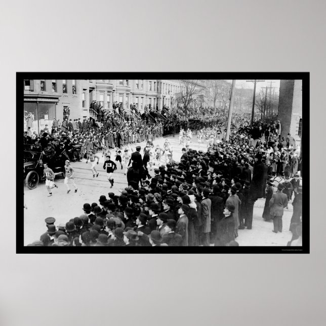Springer i Brooklyn Marathon 1909 Poster (Framsidan)