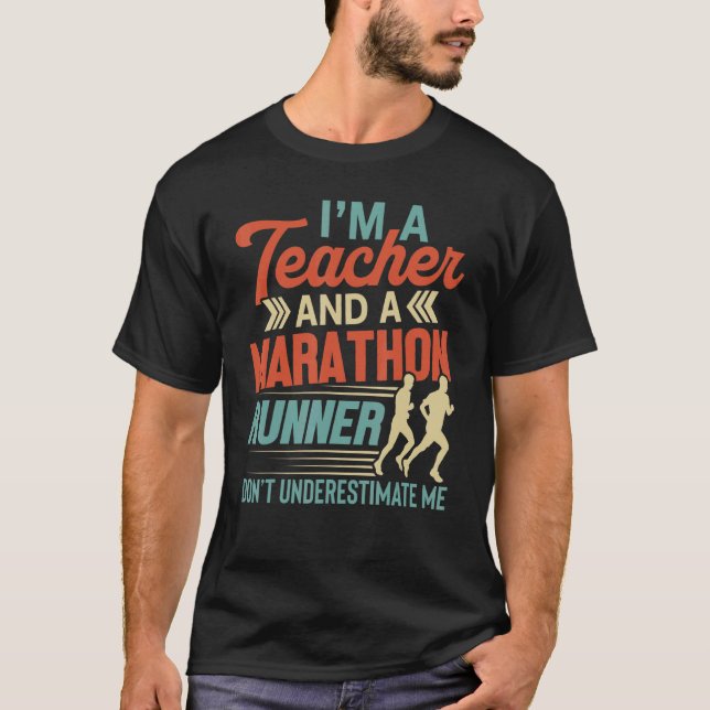 Springer jag är lärare och Marathon Springer T Shirt (Framsida)